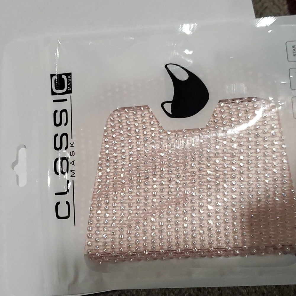 New face mask pink/ silver